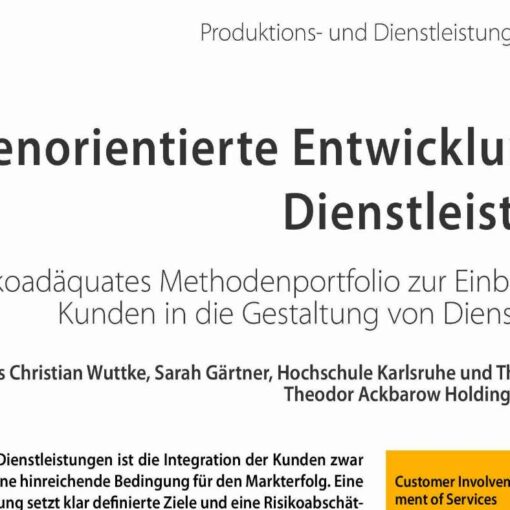 Kundenorientierte Entwicklung von Dienstleistungen