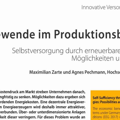 Self-Sufficiency through Renewable Energies: Possibilities and Limitations