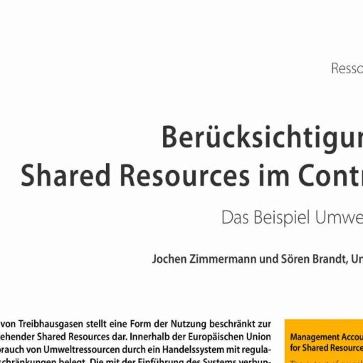 Berücksichtigung von Shared Resources im Controlling