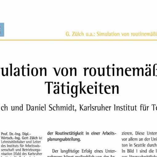 Simulation von routinemäßigen Tätigkeiten