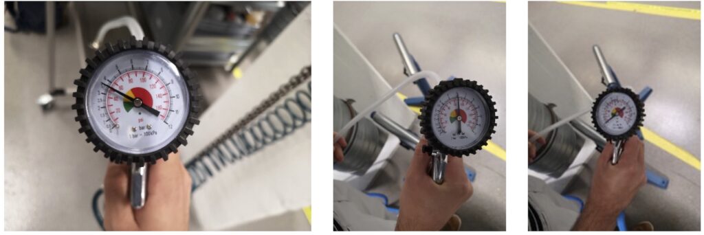 Beispielaufnahmen zum Anwendungsfall analoger Manometer