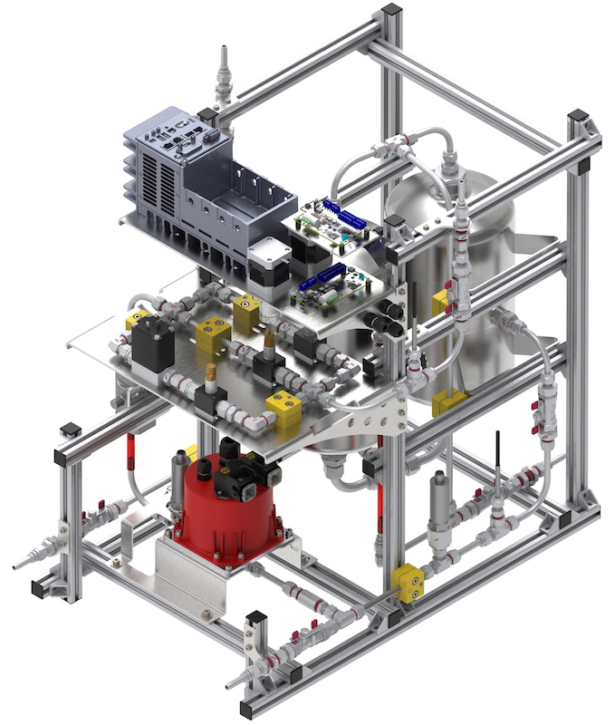 Pilotanlage zur Entwicklung und Validierung der modellprädiktiven Pumpenregelung.