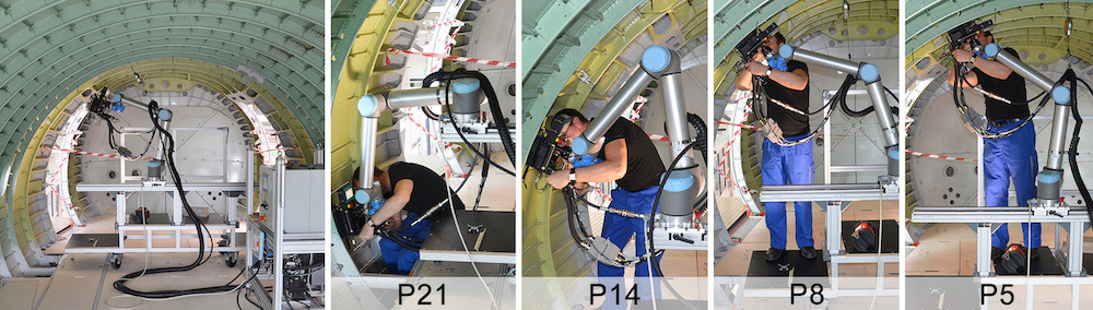 Zugänglichkeits- und Zeittests unter realen Bedingungen im Flugzeugrumpf