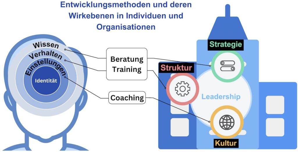 Entwicklungsmethoden und deren Wirkebenen in Individuen und Organisationen
