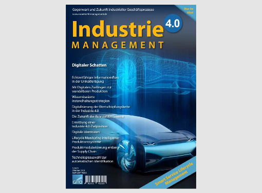 Das Titelbild der Ausgabe 5/2019 "Digitaler Schatten" der Zeitschrift Industrie 4.0 Management