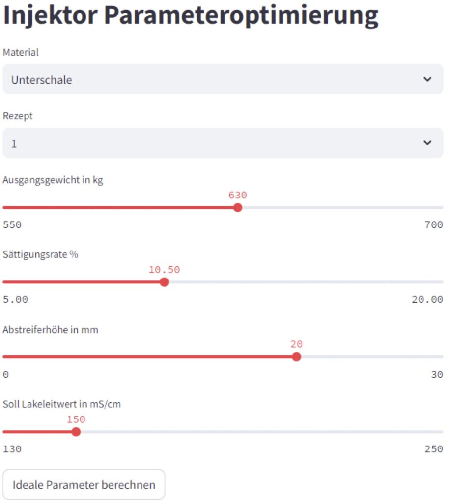 Web-GUI für die Kochschinkenproduktion