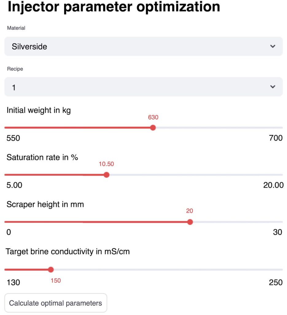 WebGUI for cooked ham production