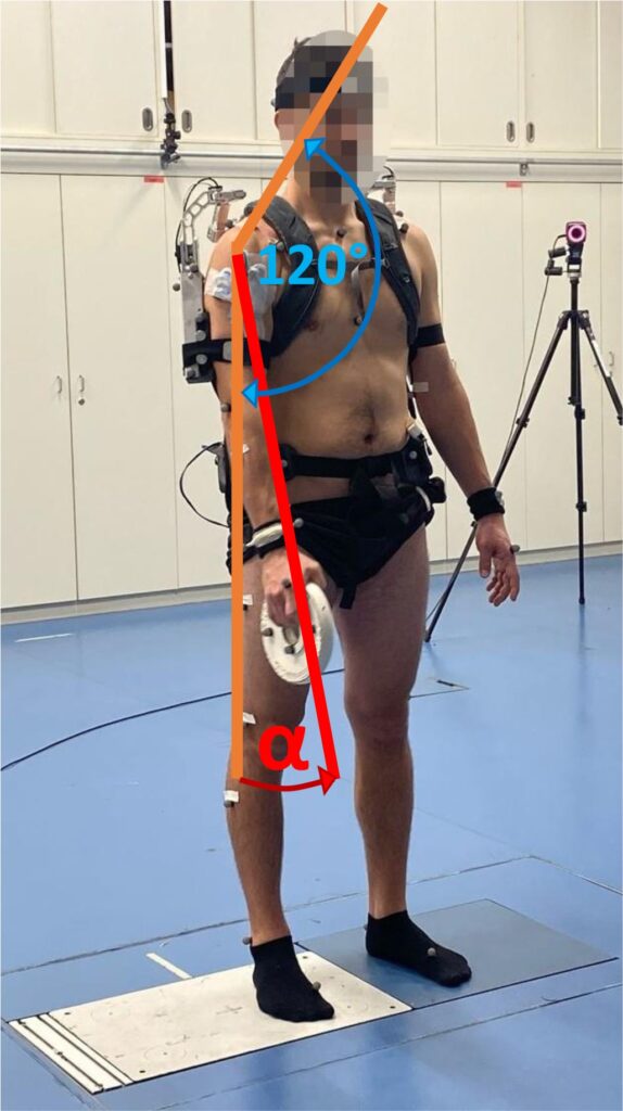 Figure 2: Application example for shoulder elevation in the sagittal plane.