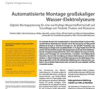 Automatisierte Montage großskaliger Wasser-Elektrolyseure