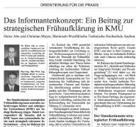 Das Informantenkonzept: Ein Beitrag zur strategischen Frühaufklärung in KMU