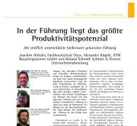 In der Führung liegt das größte Produktivitätspotenzial