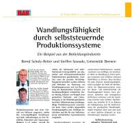 Changeability by Autonomously Controlled Manufacturing Systems