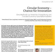 Circular Economy – Chance für Innovation
