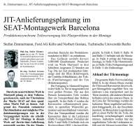 JIT-Anlieferungsplanung im SEAT-Montagewerk Barcelona