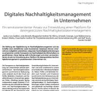 Digitales Nachhaltigkeitsmanagement in Unternehmen