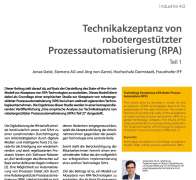 Technikakzeptanz von robotergestützter Prozessautomatisierung (RPA)