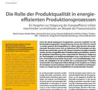 Die Rolle der Produktqualität in energieeffizienten Produktionsprozessen