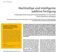Nachhaltige und intelligente additive Fertigung