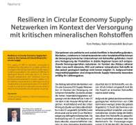 Resilienz in Circular Economy Supply-Netzwerken