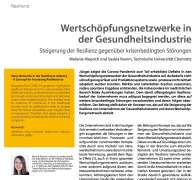 Wertschöpfungsnetzwerke in der Gesundheitsindustrie