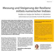 Messung und Steigerung der Resilienz mittels numerischer Indizes