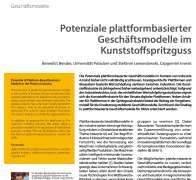 Potenziale plattformbasierter Geschäftsmodelle im Kunststoffspritzguss