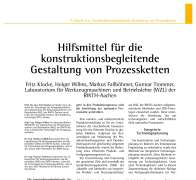 Hilfsmittel für die konstruktionsbegleitende Gestaltung von Prozessketten