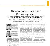 Neue Anforderungen an Werkzeuge zum Geschäftsprozessmanagement