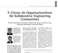 E-Cluster as a Form of Organisation for Collaborative Engineering Communities