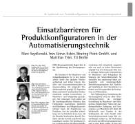 Einsatzbarrieren für Produktkonfiguratoren in der Automatisierungstechnik