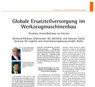 Globale Ersatzteilversorgung im Werkzeugmaschinenbau