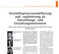 Geschäftsprozessmodellierung und -optimierung
