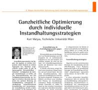 Ganzheitliche Optimierung durch individuelle Instandhaltungsstrategien