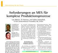 Requirements for MES for Complex Manufacturing Processes