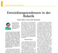 Entwicklungstendenzen in der Robotik