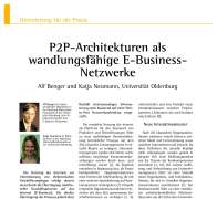 P2P-Architekturen als wandlungsfähige E-Business-Netzwerke