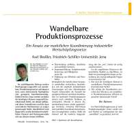 Wandelbare Produktionsprozesse