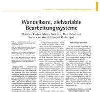 Wandelbare, zielvariable Bearbeitungssysteme