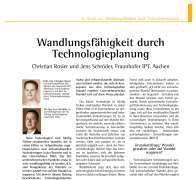 Wandlungsfähigkeit durch Technologieplanung
