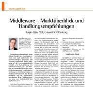 Middleware – Marktüberblick und Handlungsempfehlungen