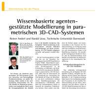 Wissensbasierte agentengestützte Modellierung in parametrischen 3D-CAD-Systemen