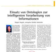 Ontologies as Enabler of Intelligent Information Processing