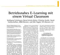 Betriebsnahes E-Learning mit einem Virtual Classroom