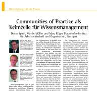 Communities of Practice als Keimzelle für Wissensmanagement
