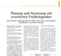 Planung und Steuerung mit erweiterten Freiheitsgraden