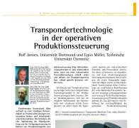 Transpondertechnologie in der operativen Produktionssteuerung