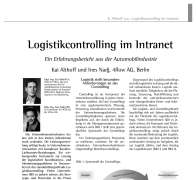 Logistikcontrolling im Intranet