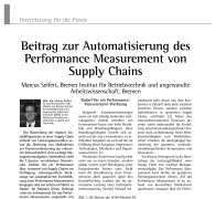 Beitrag zur Automatisierung des Performance Measurement von Supply Chains