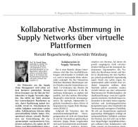 Kollaborative Abstimmung in Supply Networks über virtuelle Plattformen