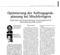 Optimierung der Auftragsgrobplanung bei Mischfertigern